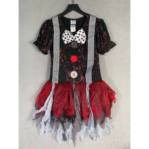 Spirit Halloween Red Black Clown Costume Dress Adult‎ Small Medium 2-8 Tutu - Picture 11 of 11